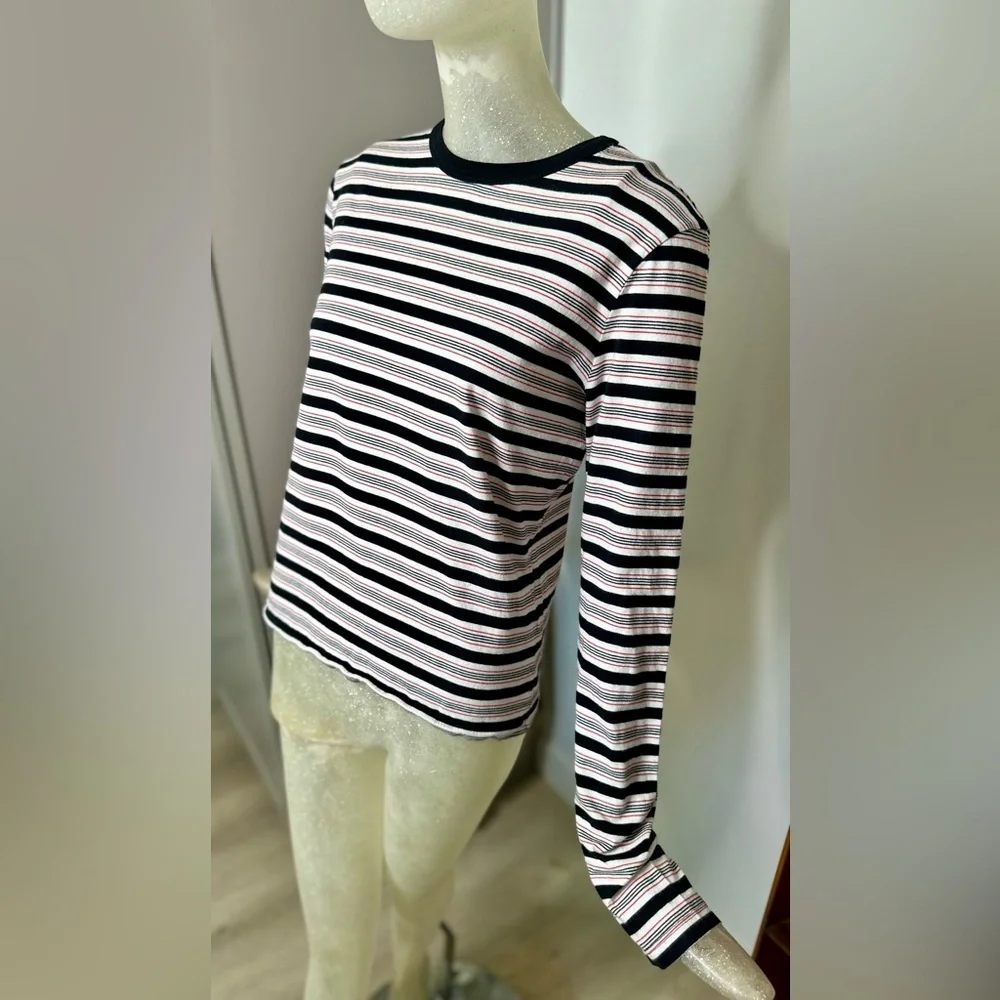 La Ligne New York Women's Striped Long Sleeve Crew Neck Top. Size XSmall - Picture 2 of 11
